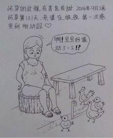 老公画妻子怀孕的漫画,老公眼中的温馨瞬间